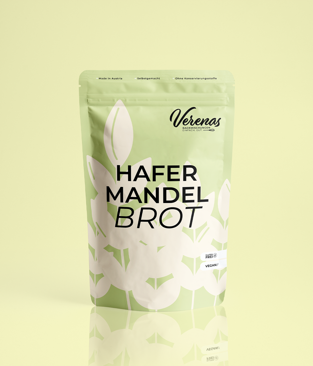 Packung vegane und glutenfreie Hafer-Mandelbrot-Backmischung von Verenas