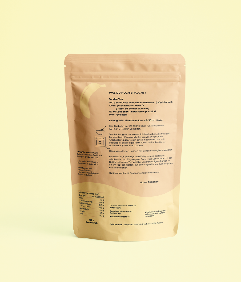 Schoko-Bananenbrot Backmischung